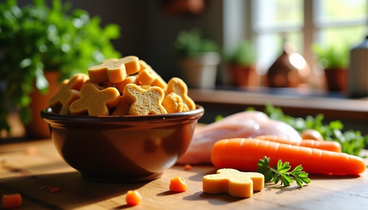 Délicieuses croquettes maison au poulet pour chien : une recette simple et savoureuse
