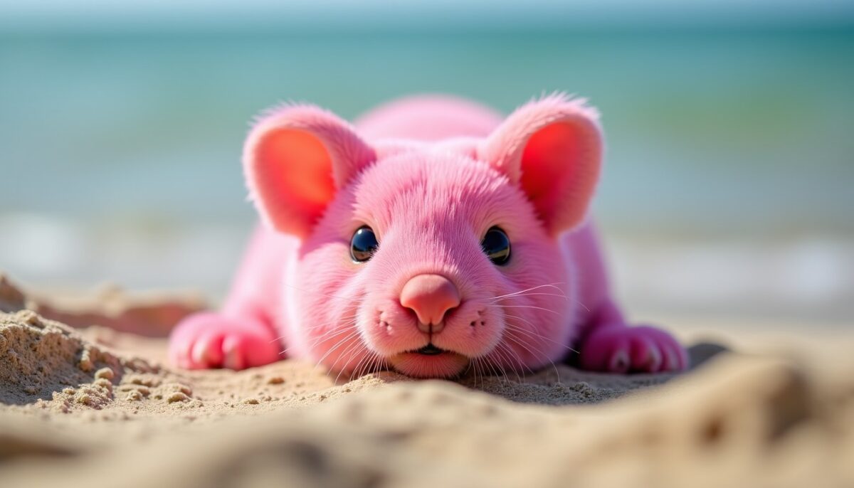 Le tatou rose : le petit animal qui semble nager sous le sable